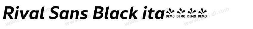 Rival Sans Black ita字体转换